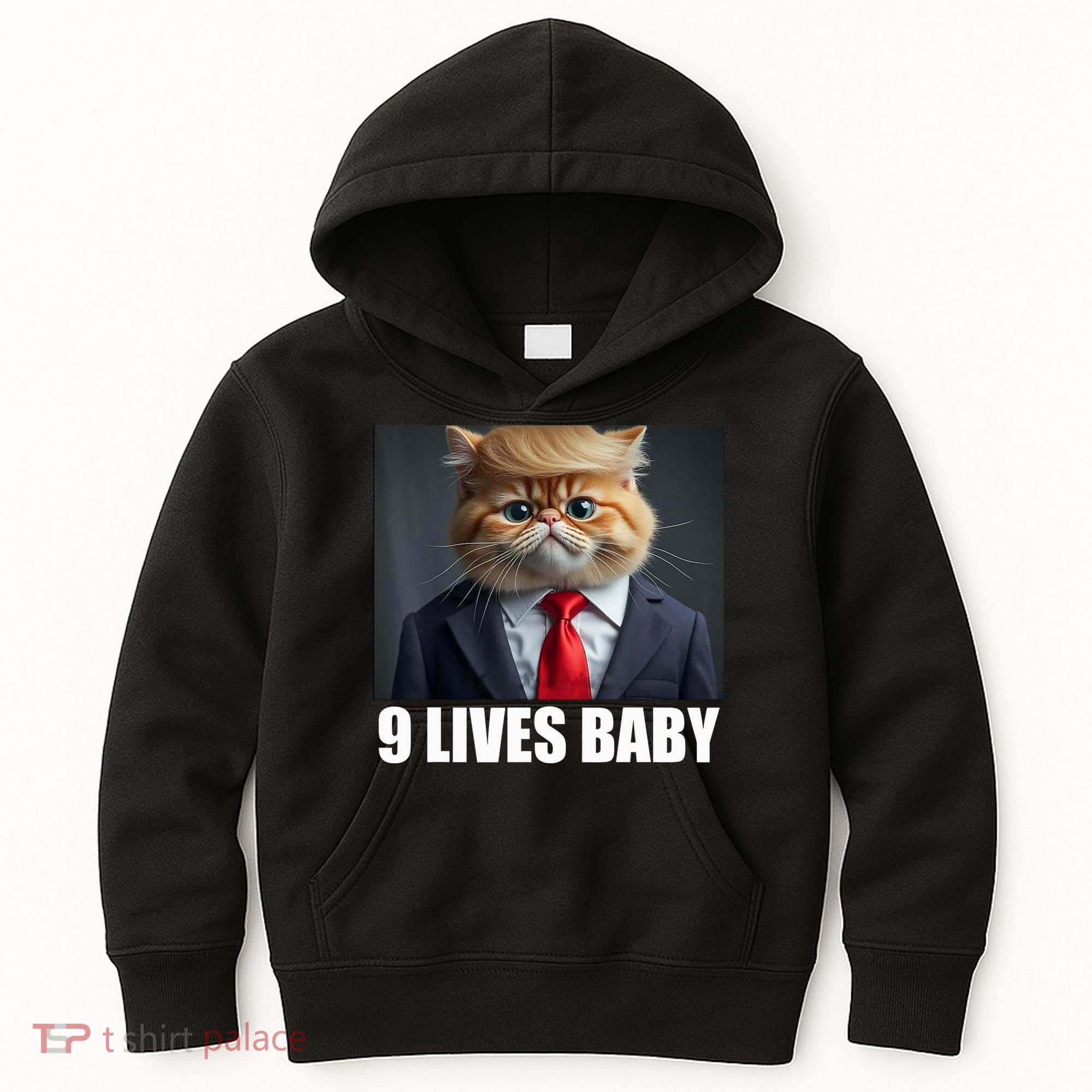 Cat Trump 9 Lives Baby Kids Hoodie