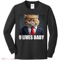 Cat Trump 9 Lives Baby Kids Long Sleeve Shirt thumb 0