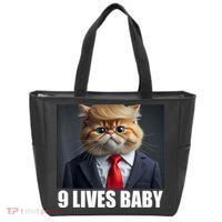 Cat Trump 9 Lives Baby Tote Bag thumb 0