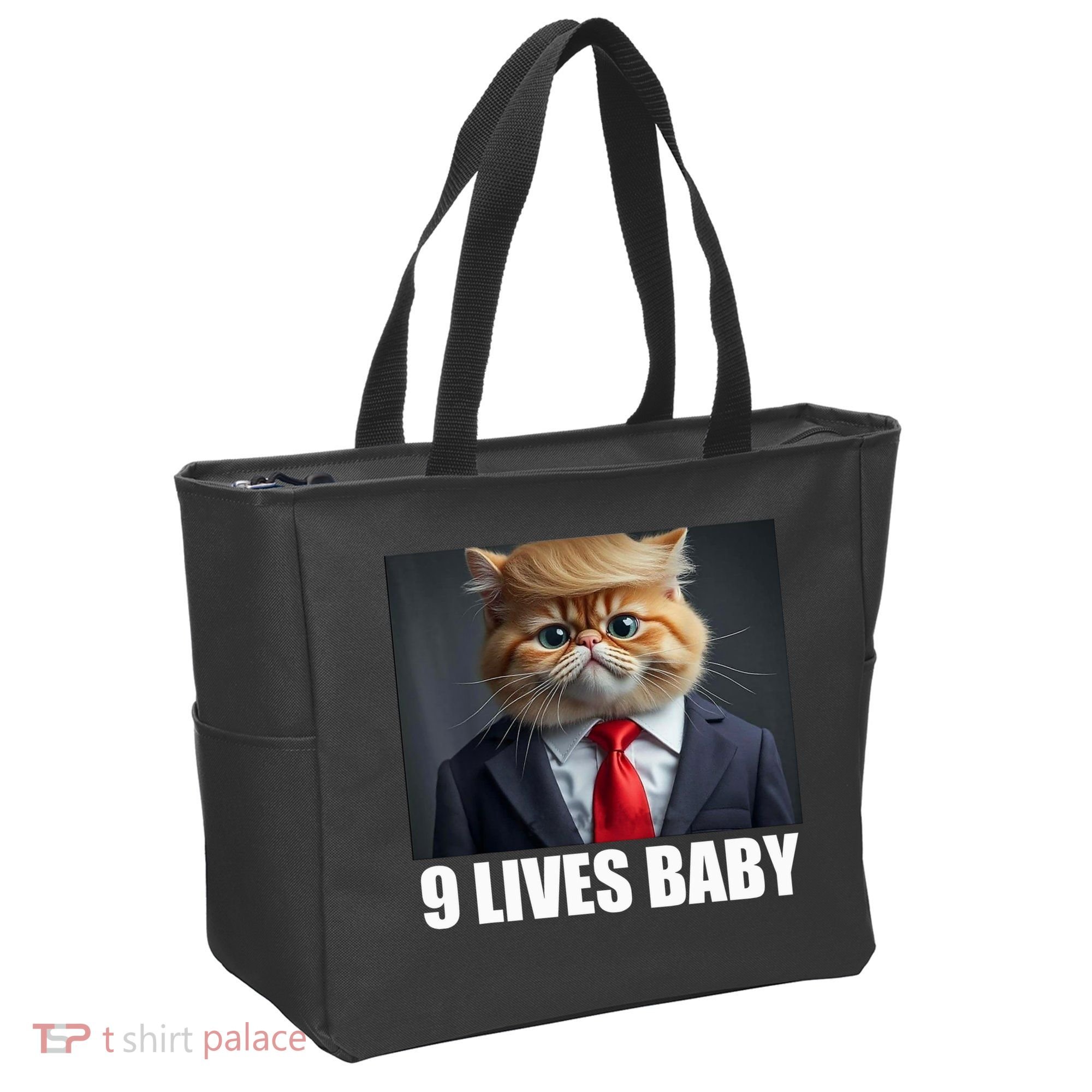 Cat Trump 9 Lives Baby Tote Bag