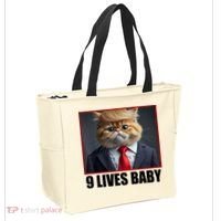 Cat Trump 9 Lives Baby Tote Bag thumb 2