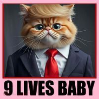 Cat Trump 9 Lives Baby Coaster thumb 2