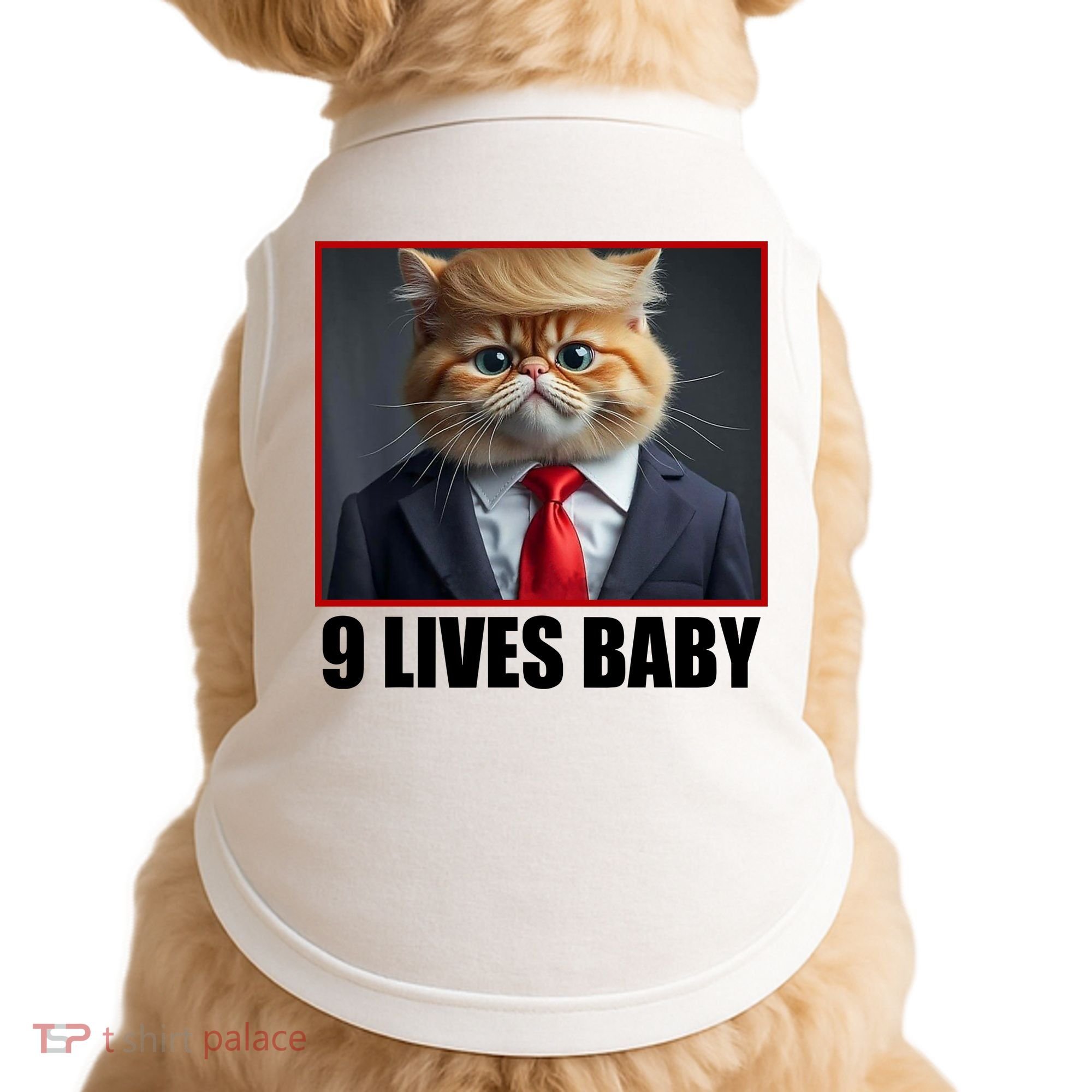 Cat Trump 9 Lives Baby Doggie Tank