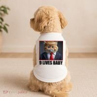 Cat Trump 9 Lives Baby Doggie Tank thumb 2