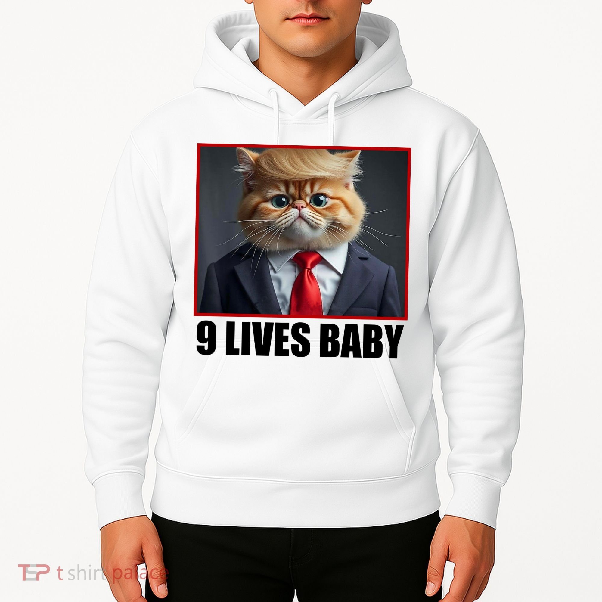 Cat Trump 9 Lives Baby Hoodie