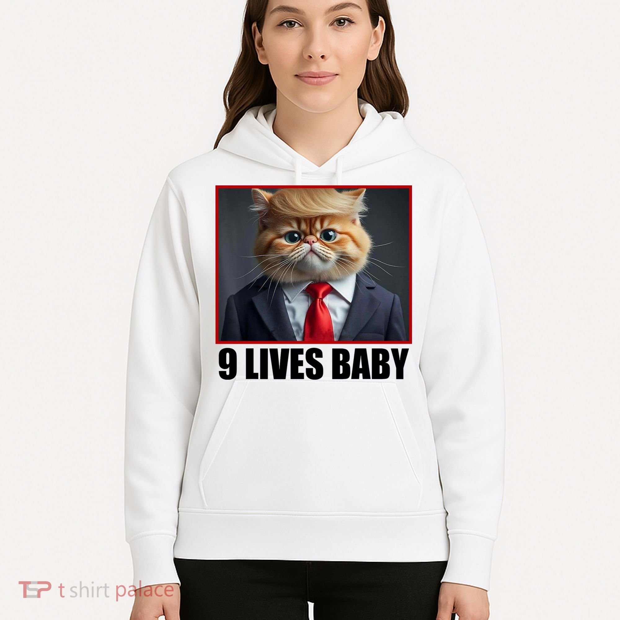 Cat Trump 9 Lives Baby Hoodie