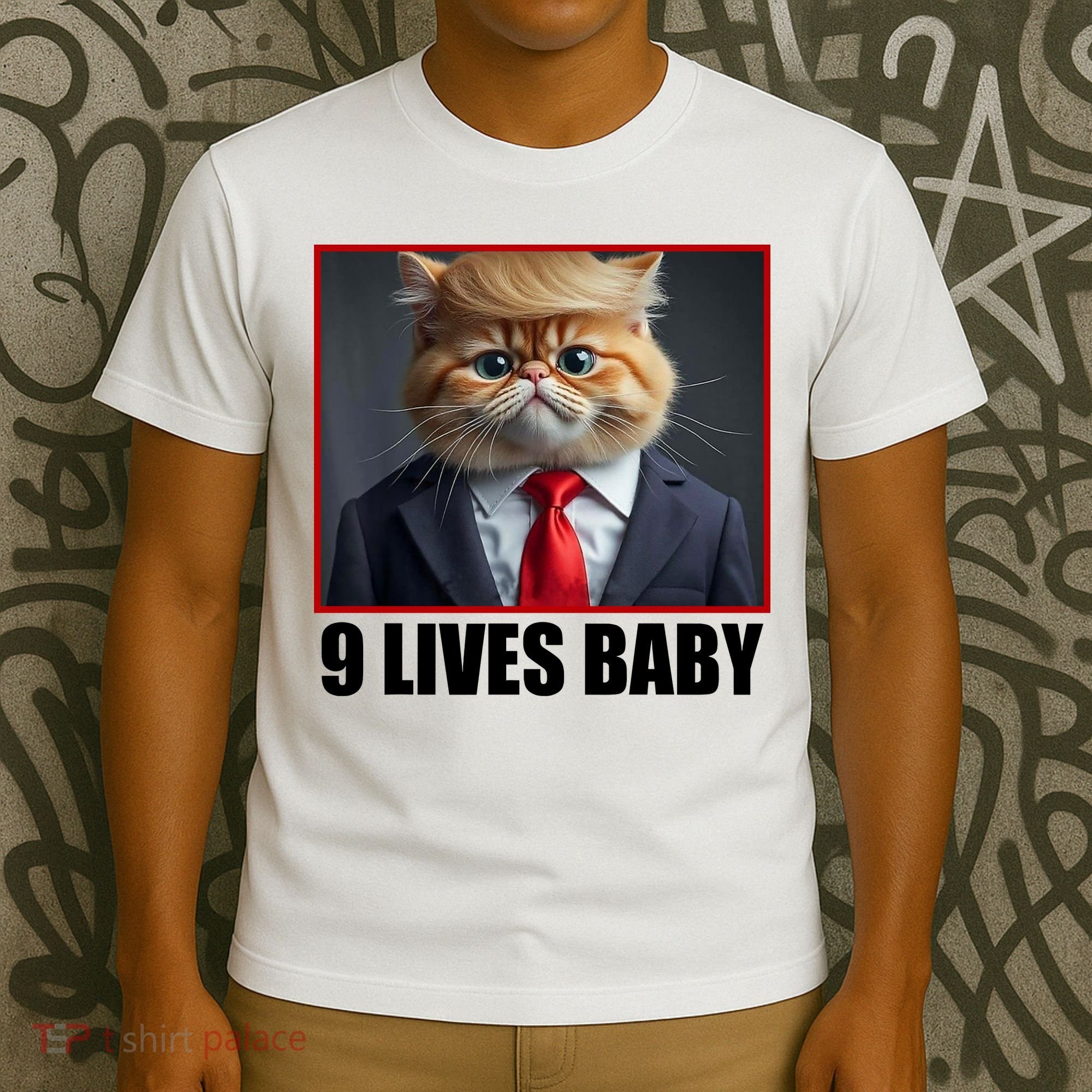 Cat Trump 9 Lives Baby T-Shirt