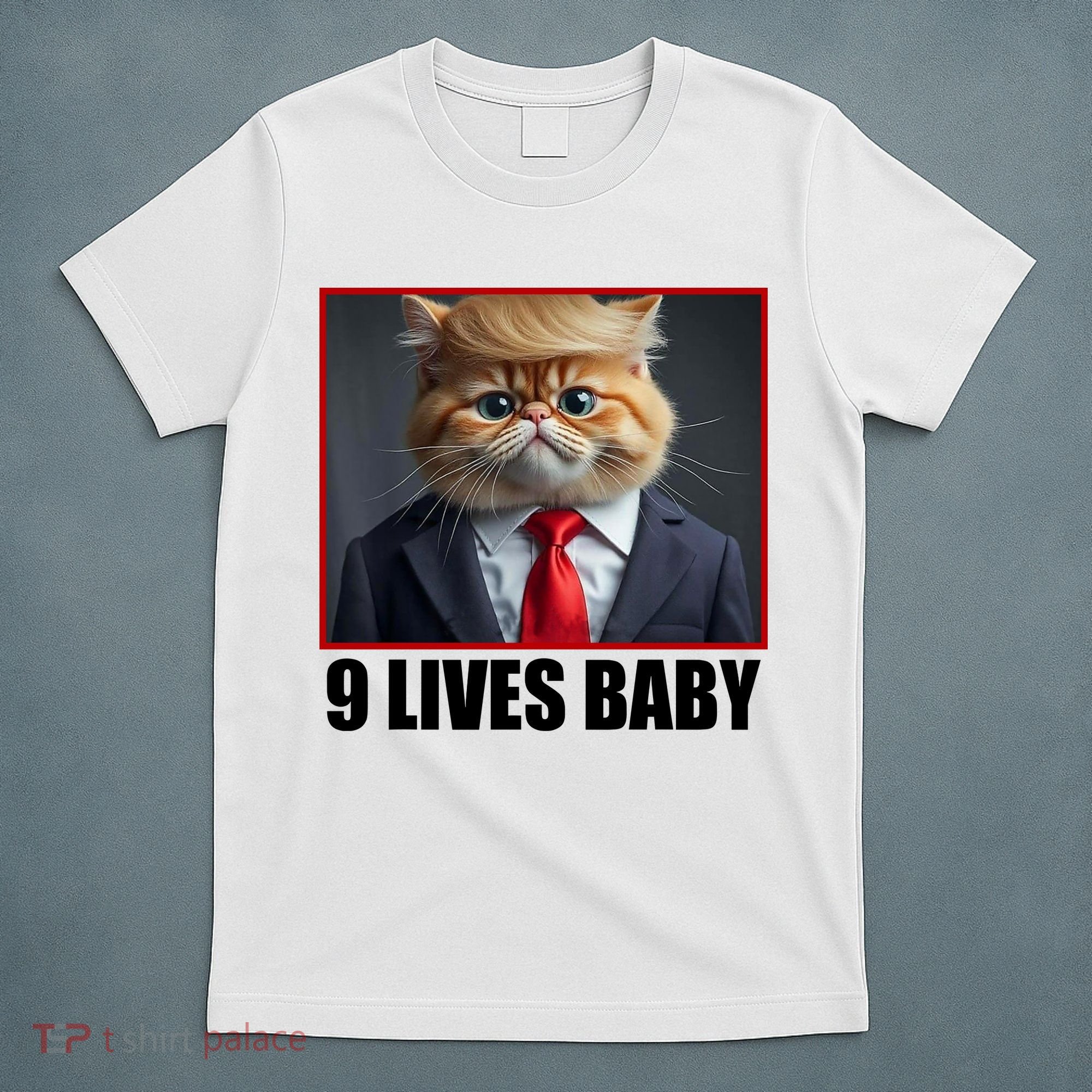 Cat Trump 9 Lives Baby T-Shirt