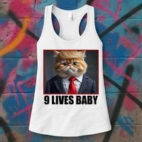 Cat Trump 9 Lives Baby Women's Tank Top thumb 3