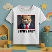 Cat Trump 9 Lives Baby Toddler T-Shirt thumb 3