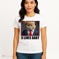 Cat Trump 9 Lives Baby Women's T-Shirt thumb 4