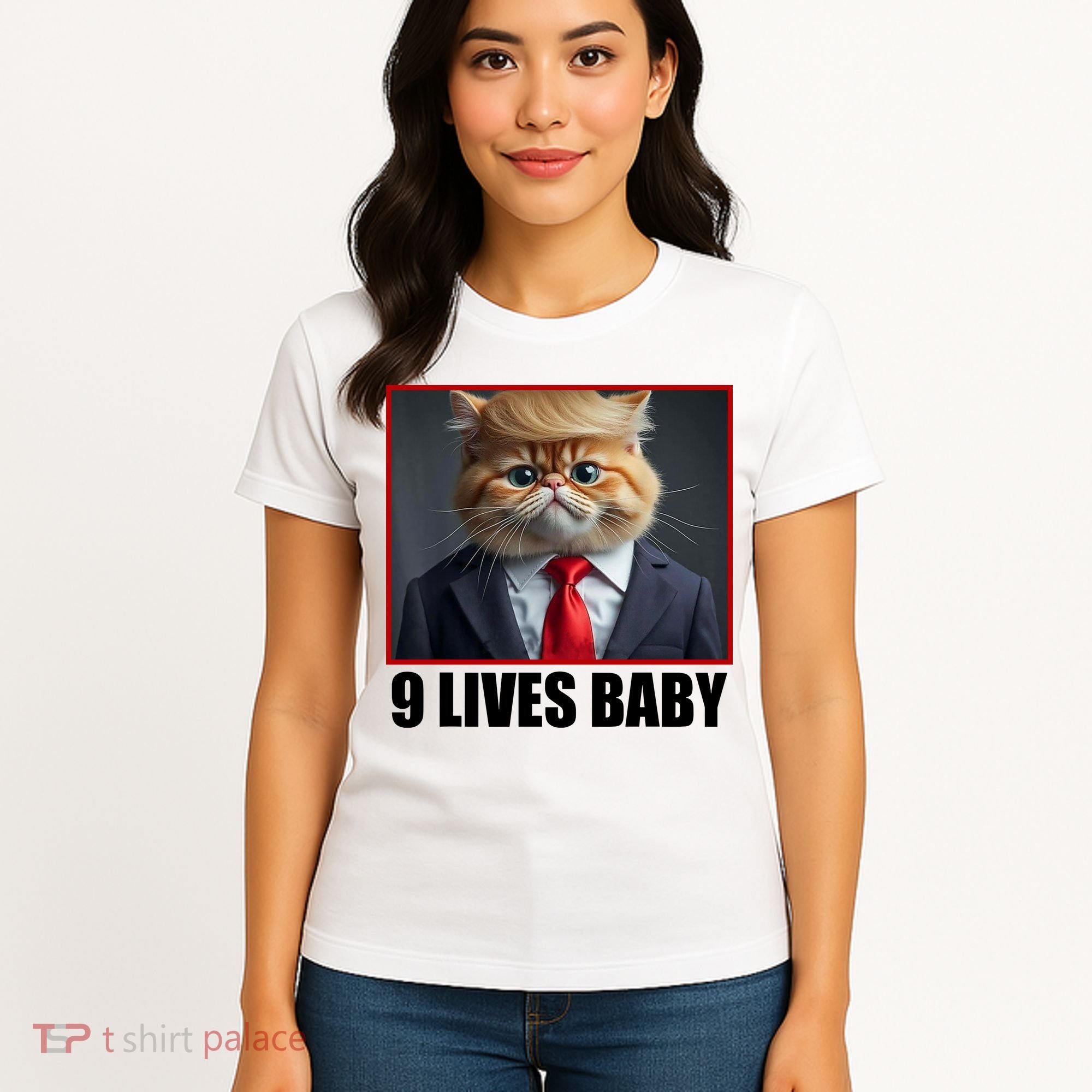 Cat Trump 9 Lives Baby Women's T-Shirt