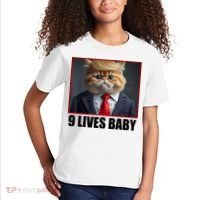 Cat Trump 9 Lives Baby Kids T-Shirt thumb 2