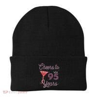 Cheers To 95 Years 95th Birthday Present 95 Years Old Bday Beanie thumb 0