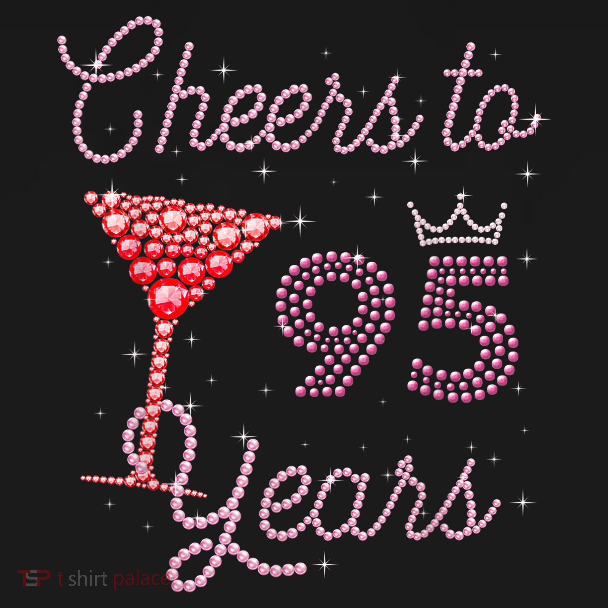 Cheers To 95 Years 95th Birthday Present 95 Years Old Bday Women's Hoodie