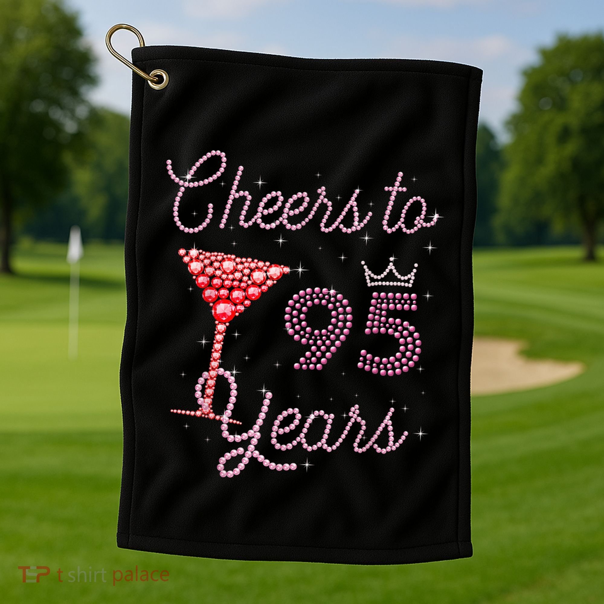 Cheers To 95 Years 95th Birthday Present 95 Years Old Bday Golf Towel