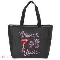 Cheers To 95 Years 95th Birthday Present 95 Years Old Bday Tote Bag thumb 0