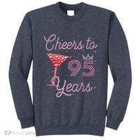 Cheers To 95 Years 95th Birthday Present 95 Years Old Bday Sweatshirt thumb 0