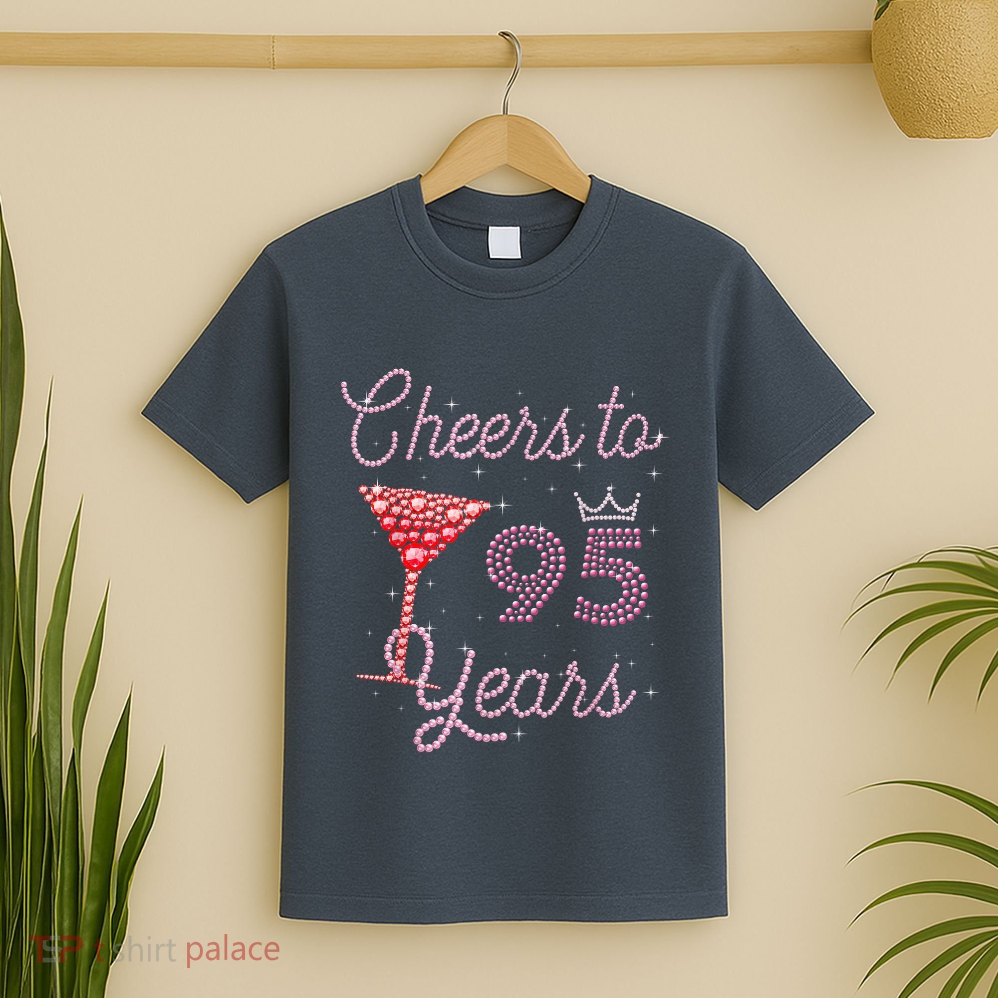 Cheers To 95 Years 95th Birthday Present 95 Years Old Bday T-Shirt