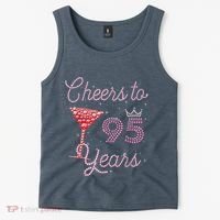 Cheers To 95 Years 95th Birthday Present 95 Years Old Bday Tank Top thumb 2