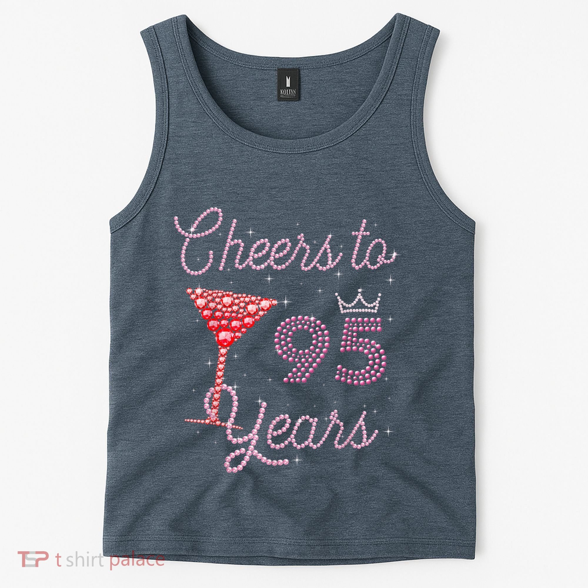 Cheers To 95 Years 95th Birthday Present 95 Years Old Bday Tank Top