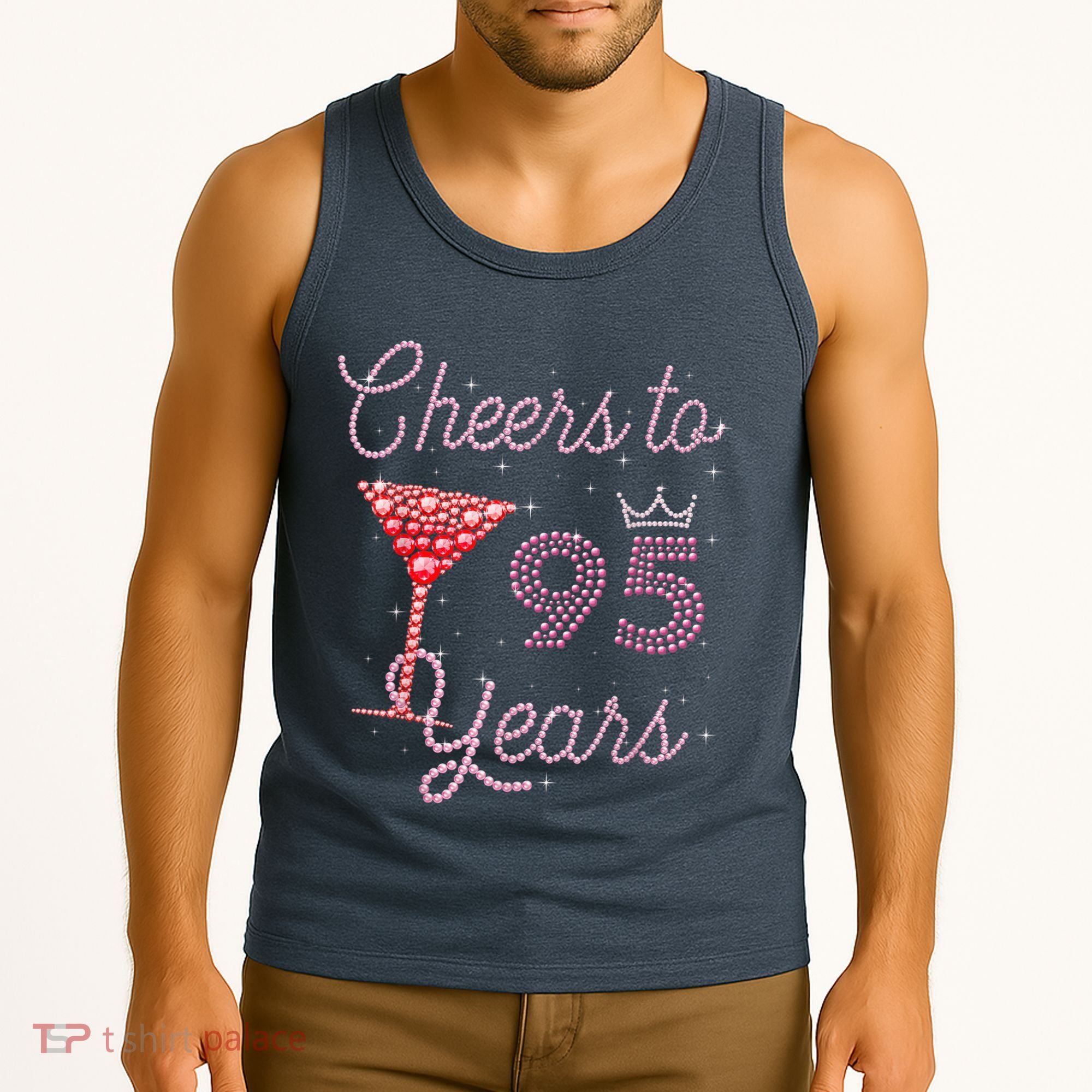 Cheers To 95 Years 95th Birthday Present 95 Years Old Bday Tank Top