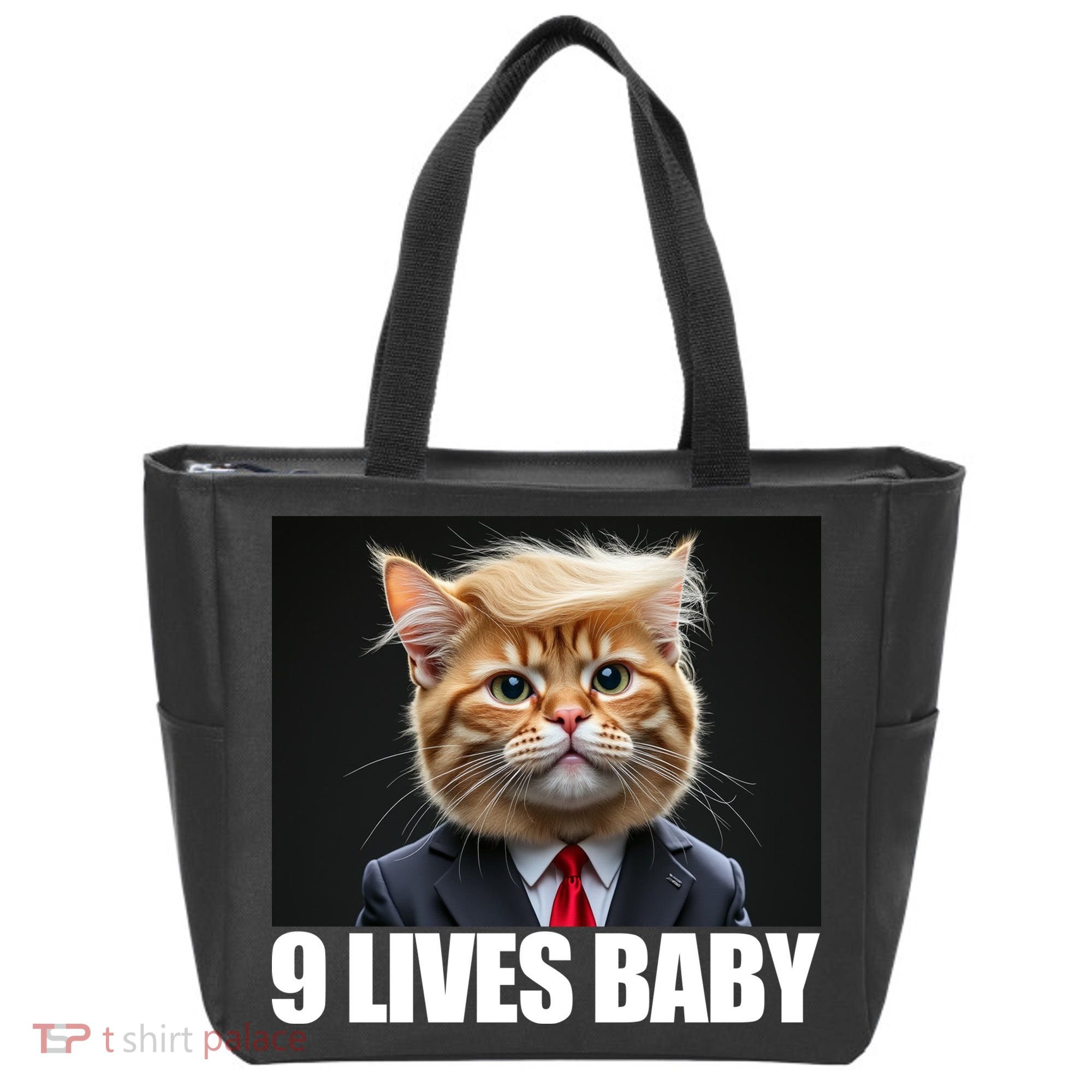 Cat Trump 9 Lives Baby Tote Bag