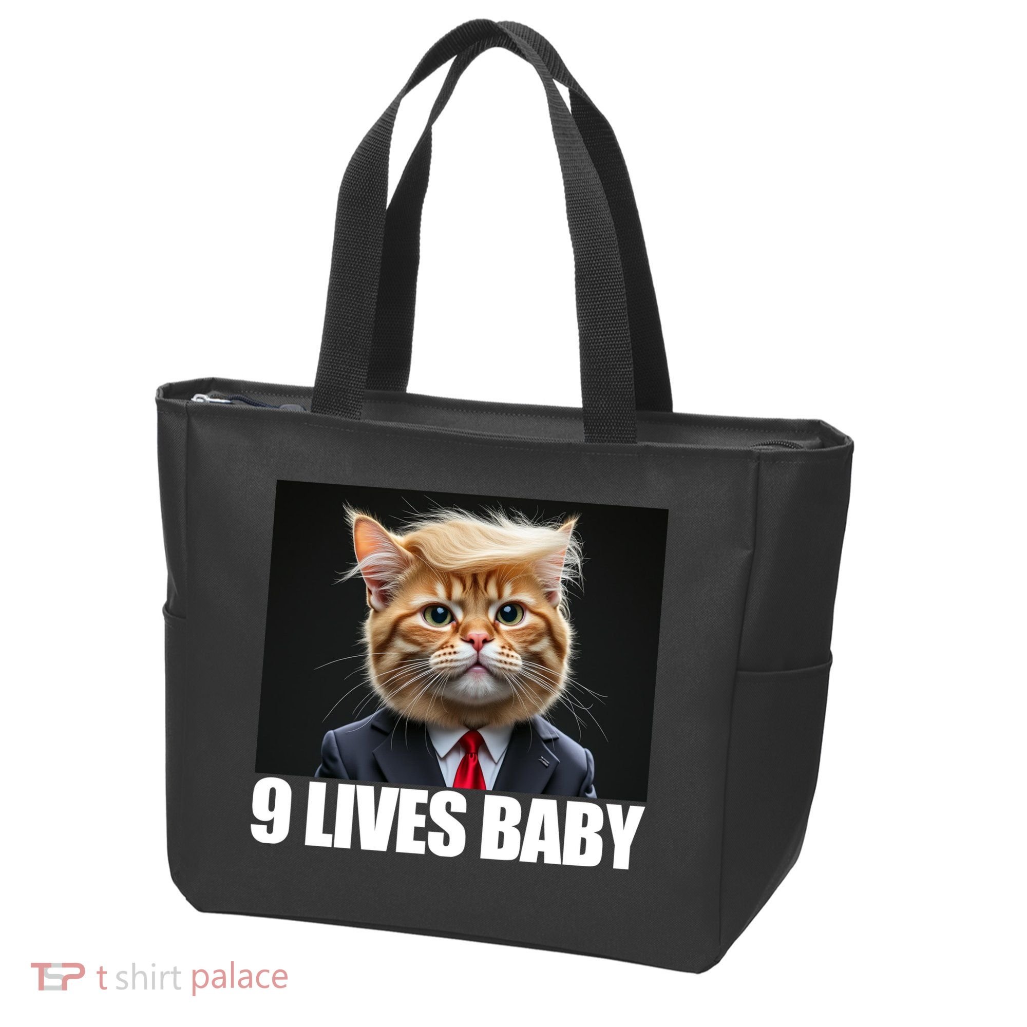 Cat Trump 9 Lives Baby Tote Bag