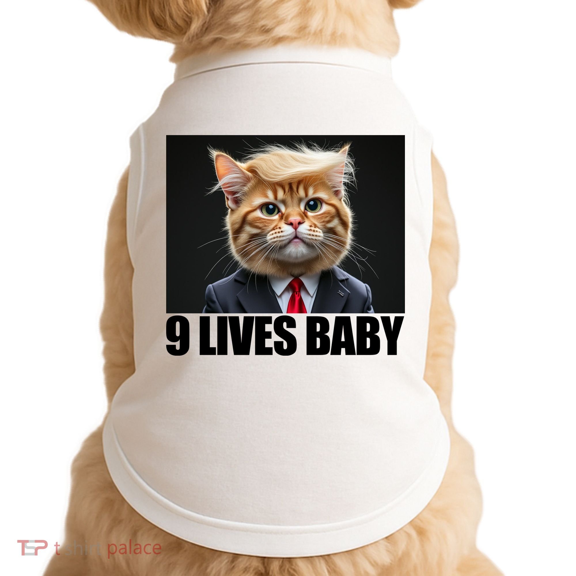 Cat Trump 9 Lives Baby Doggie Tank