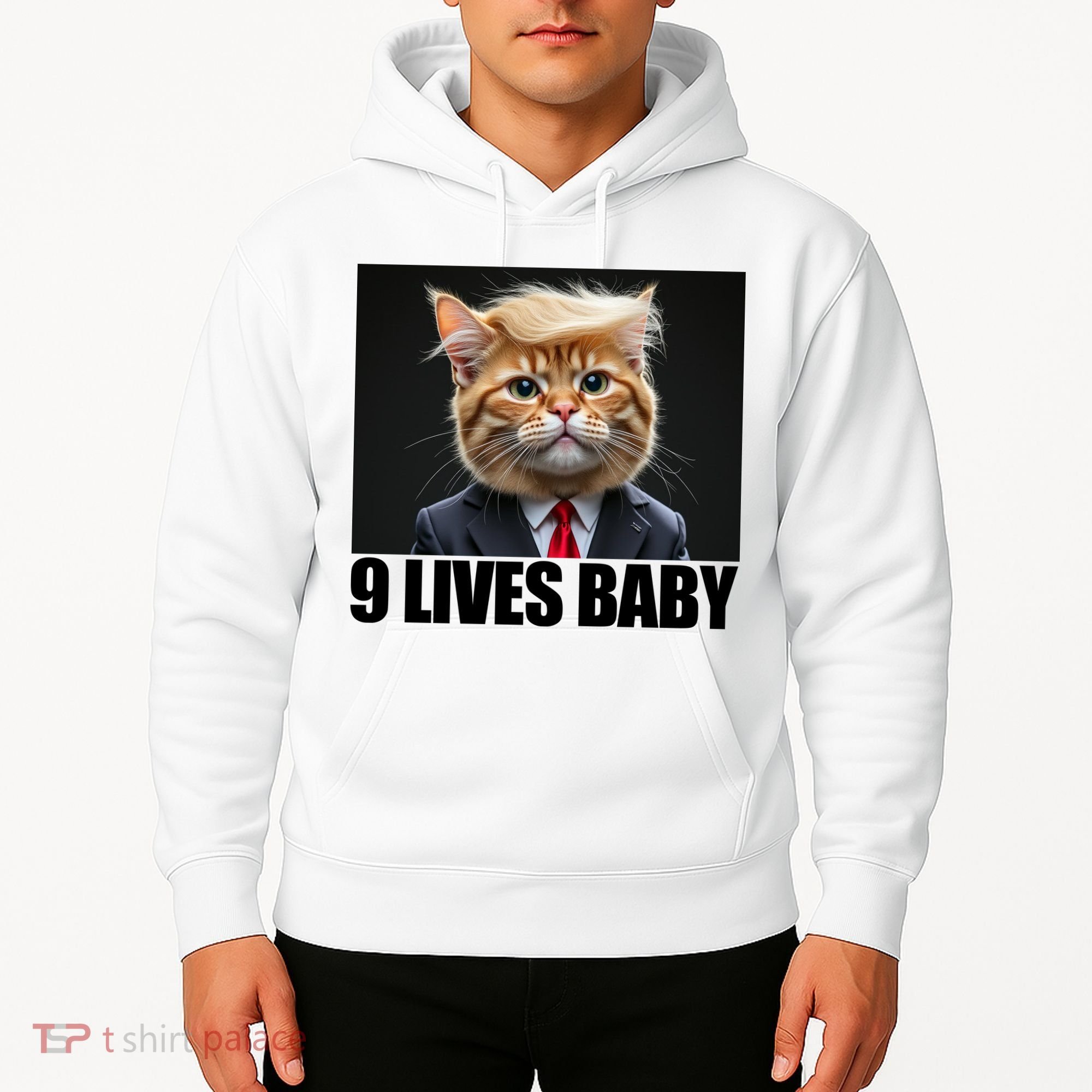 Cat Trump 9 Lives Baby Hoodie