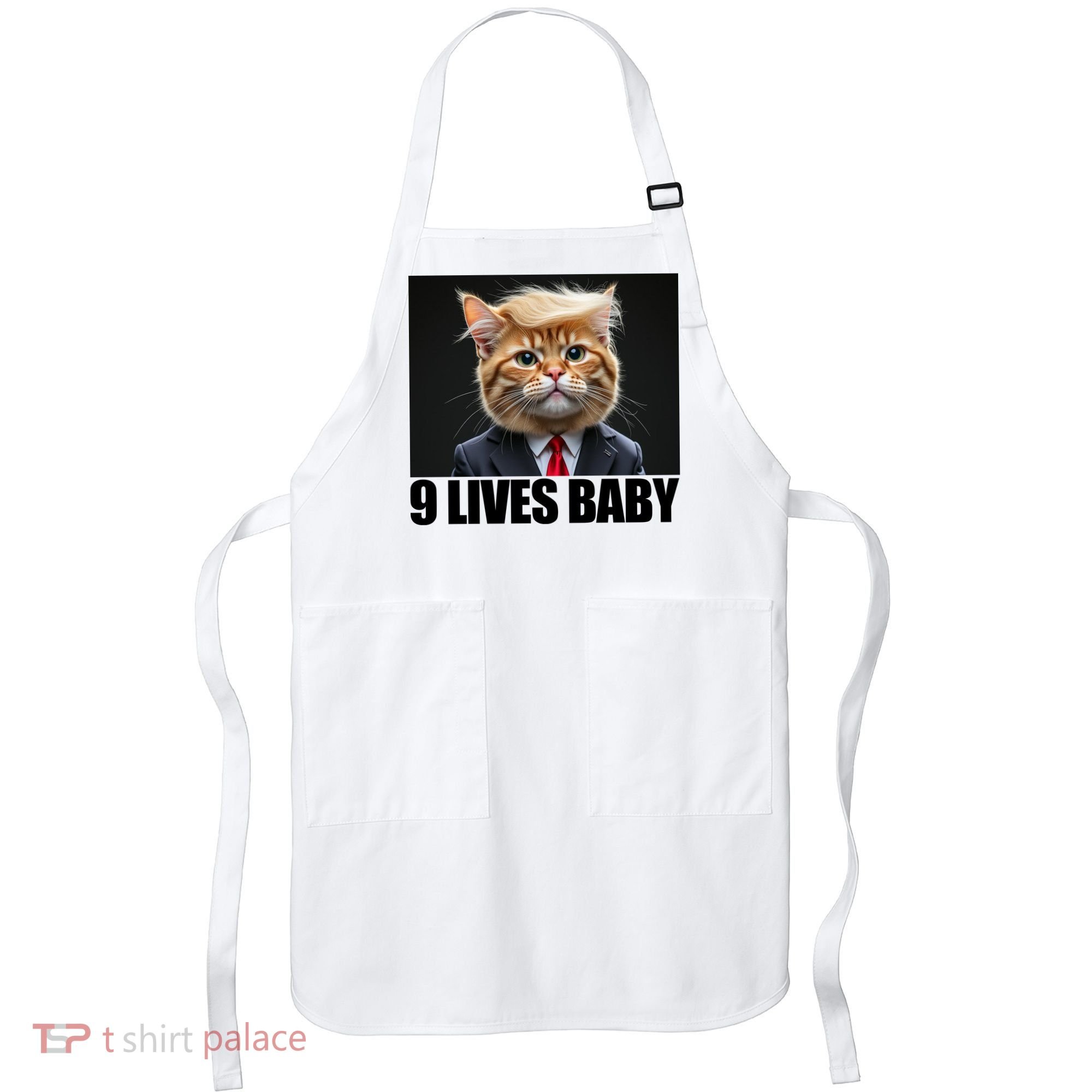 Cat Trump 9 Lives Baby Apron