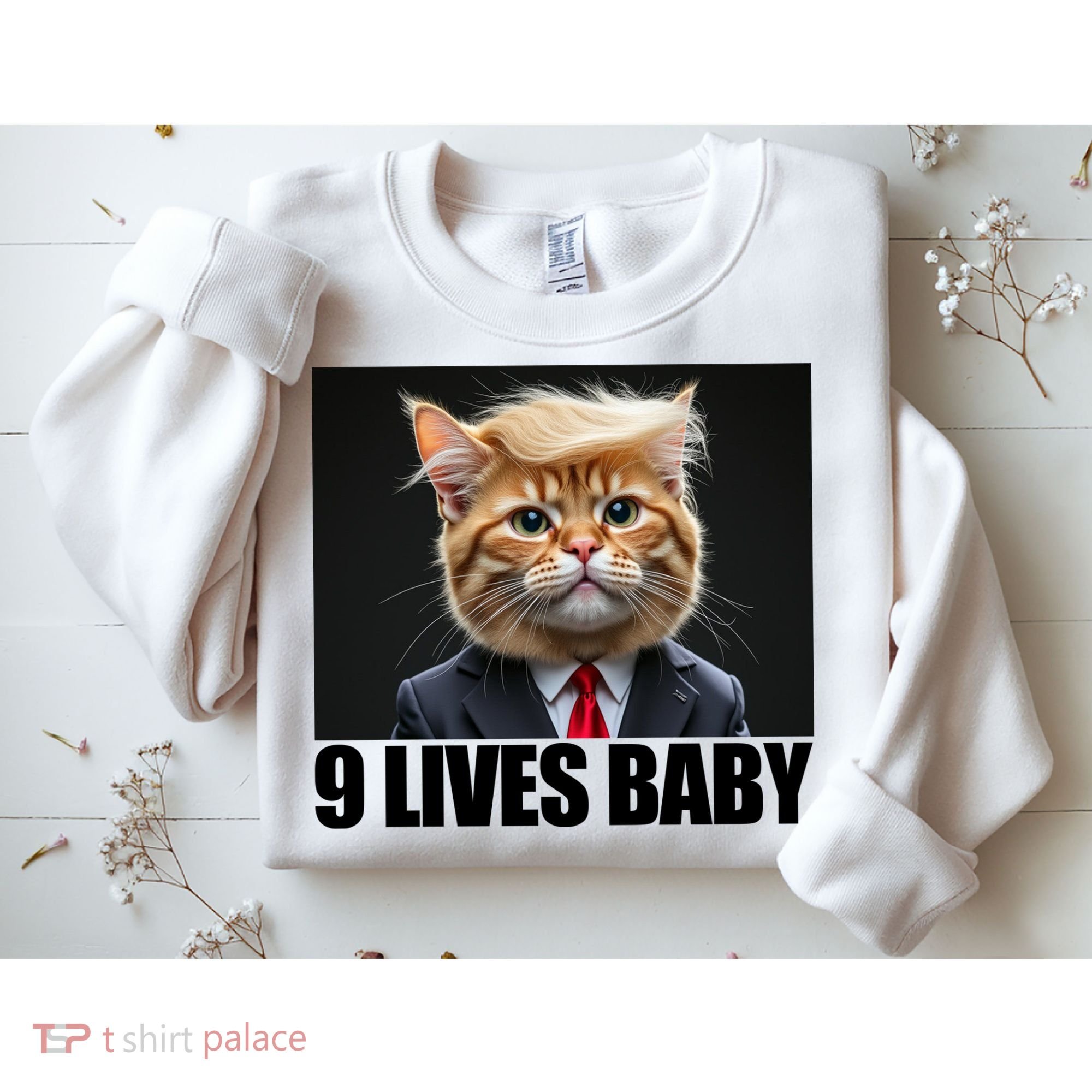 Cat Trump 9 Lives Baby Sweatshirt