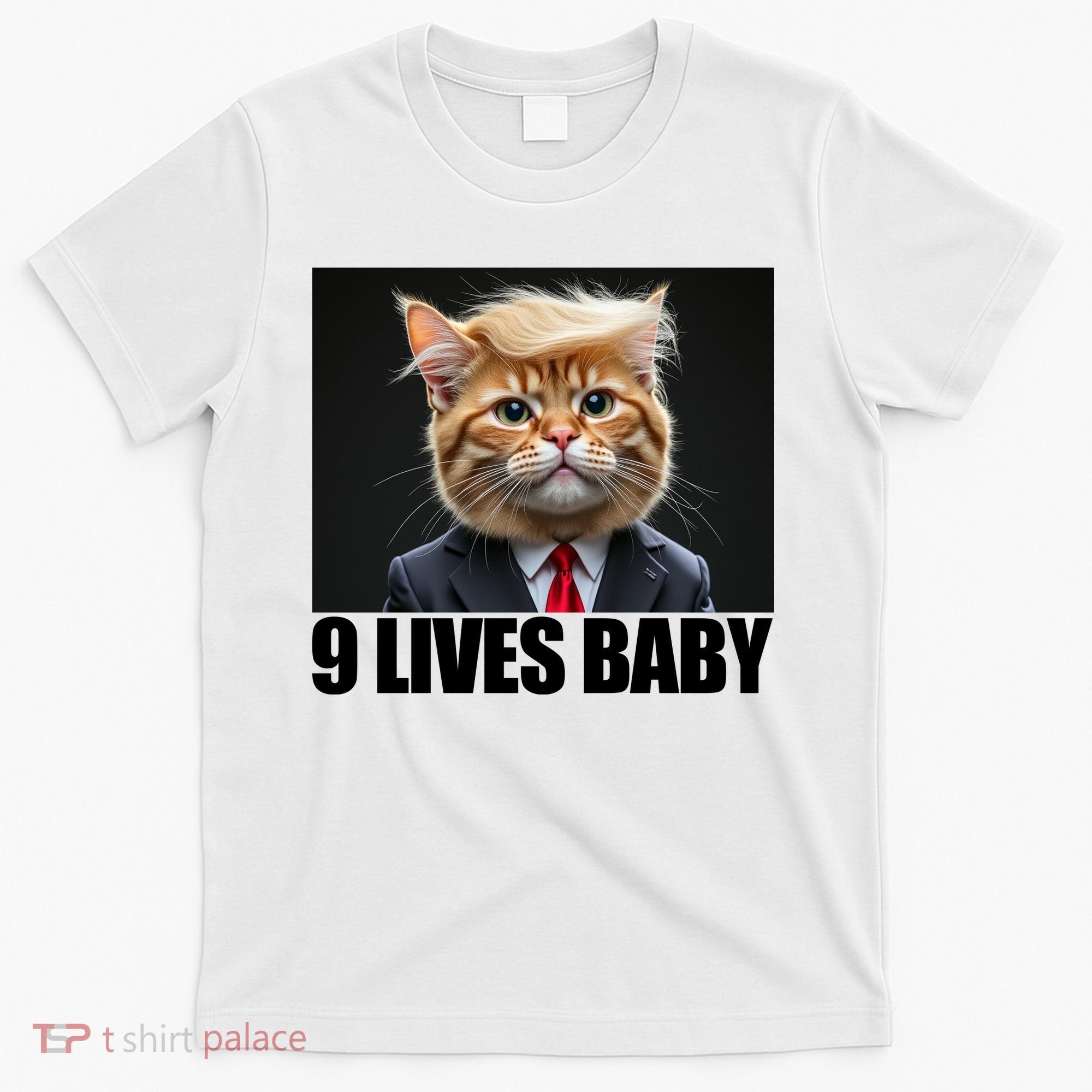 Cat Trump 9 Lives Baby T-Shirt