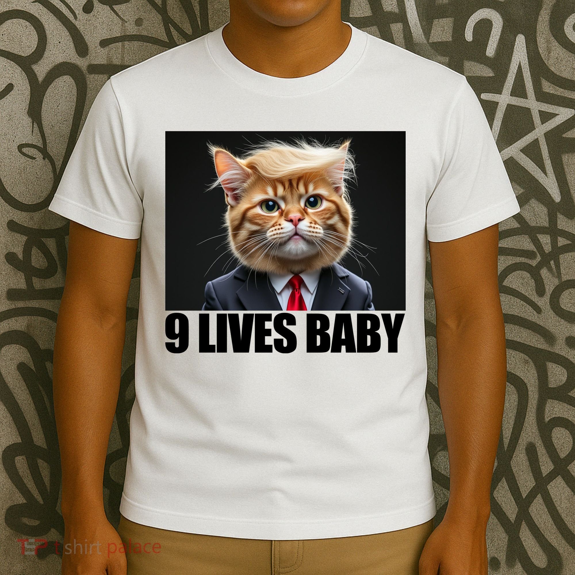 Cat Trump 9 Lives Baby T-Shirt