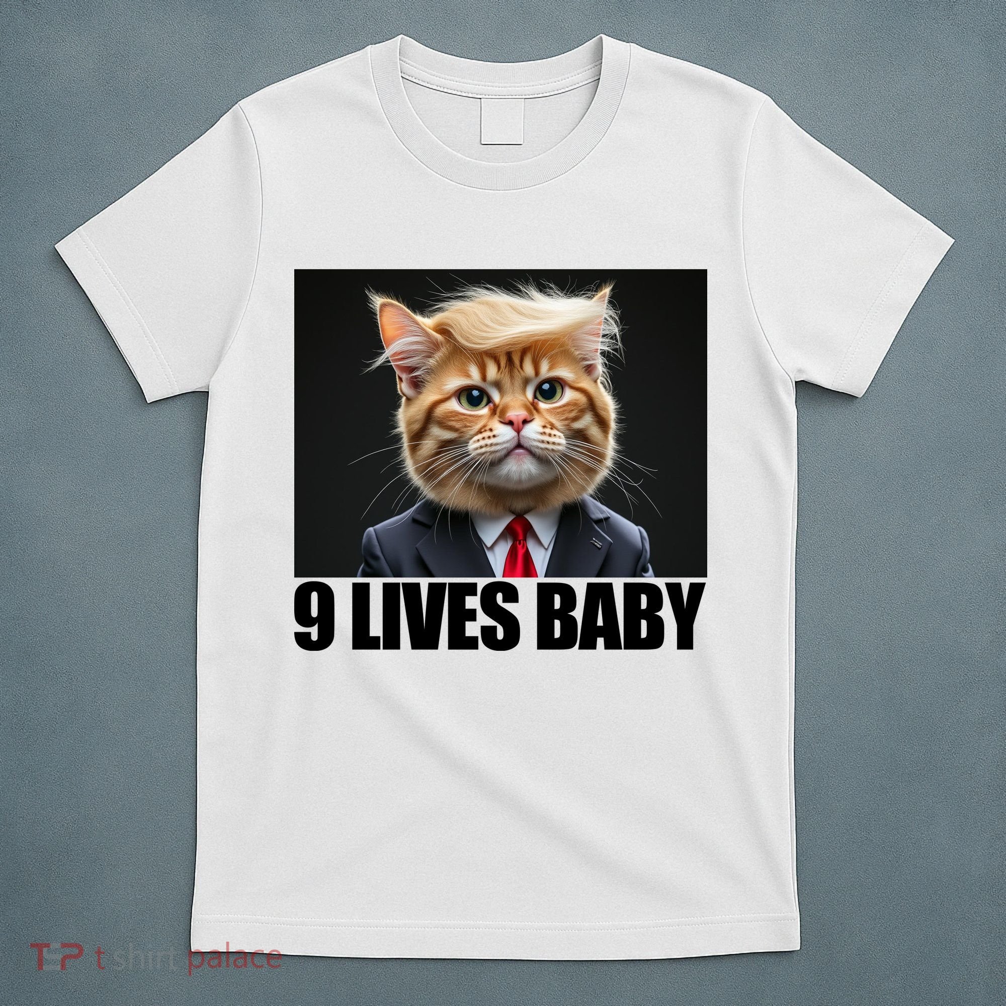 Cat Trump 9 Lives Baby T-Shirt