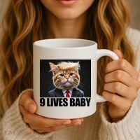Cat Trump 9 Lives Baby Coffee Mug thumb 3