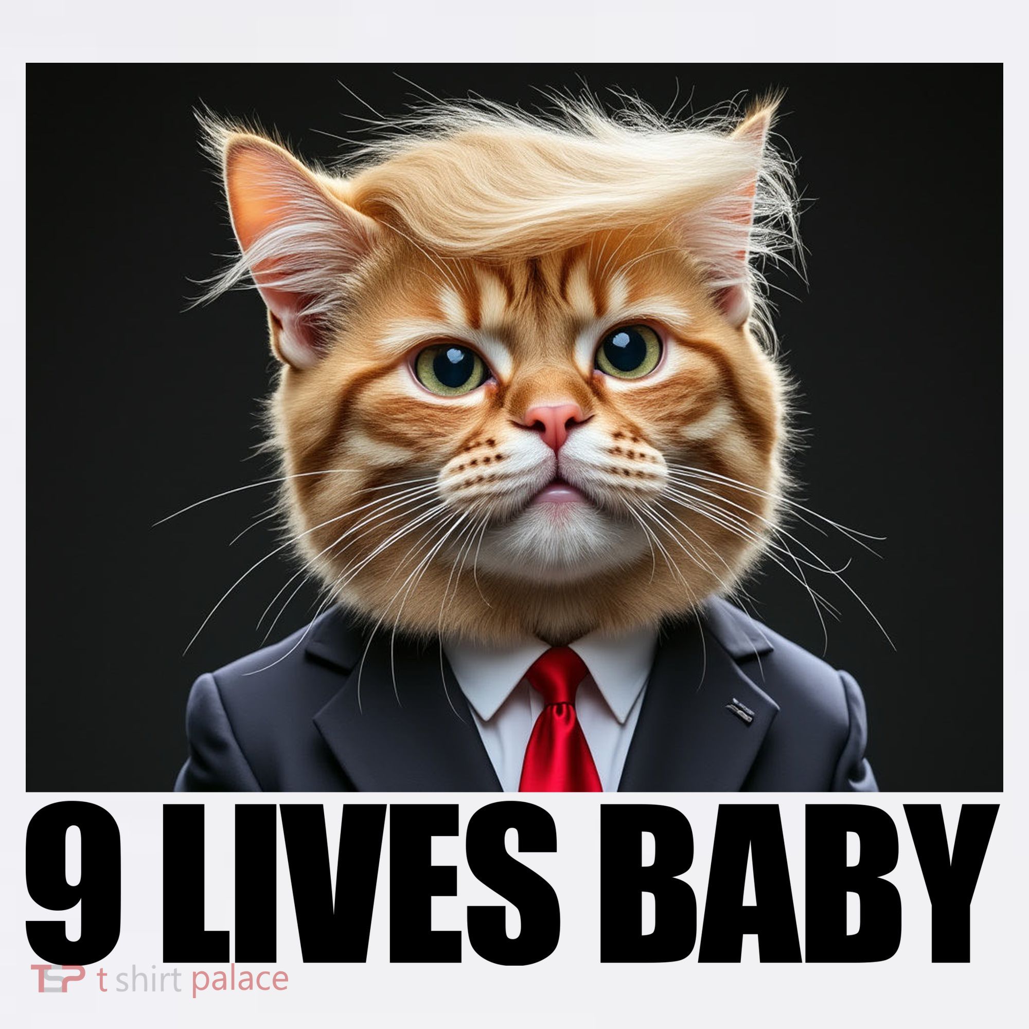 Cat Trump 9 Lives Baby Mousepad