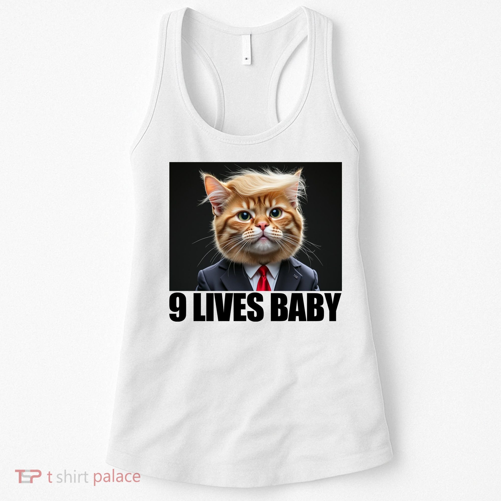 Cat Trump 9 Lives Baby Women's Tank Top