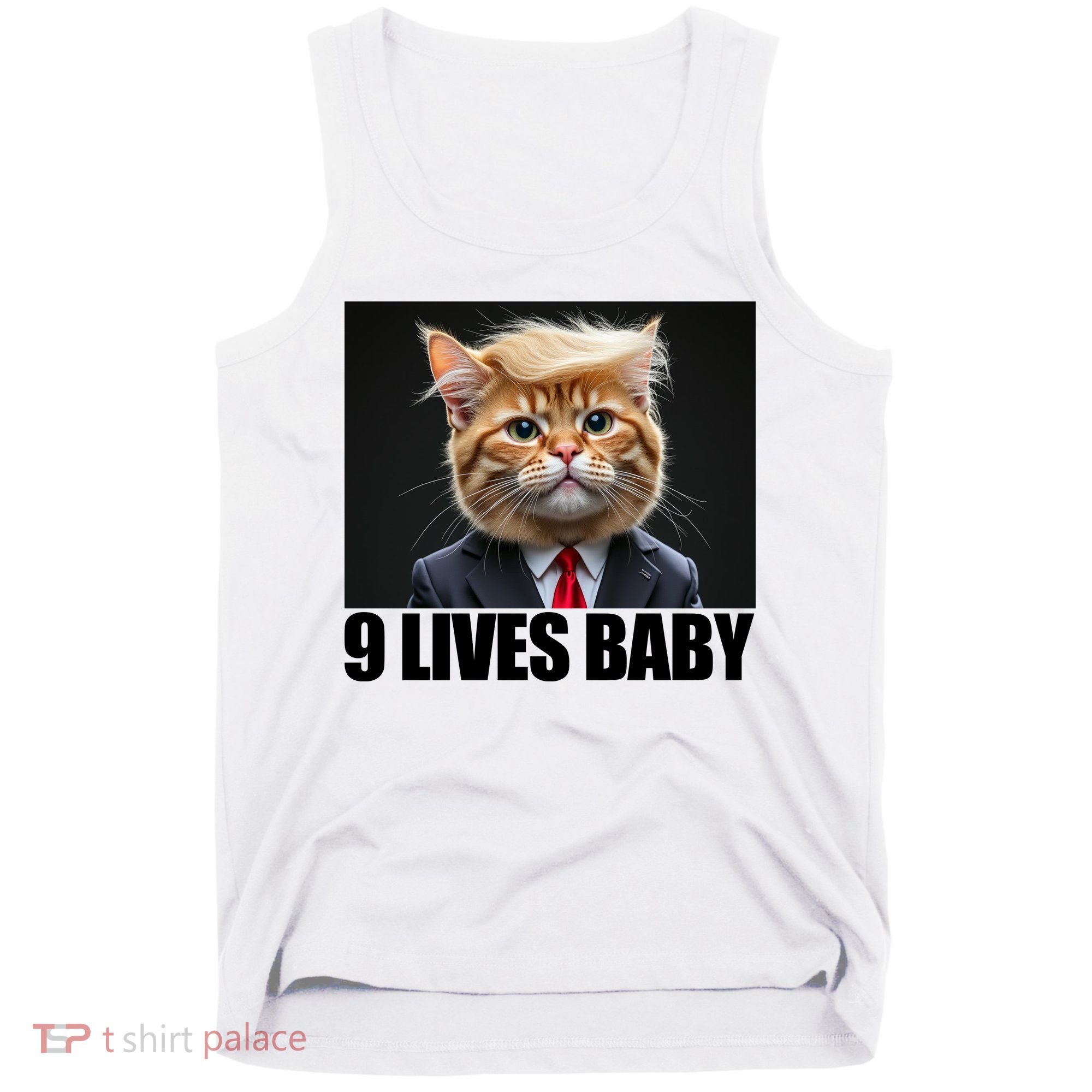 Cat Trump 9 Lives Baby Tank Top