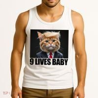 Cat Trump 9 Lives Baby Tank Top thumb 3