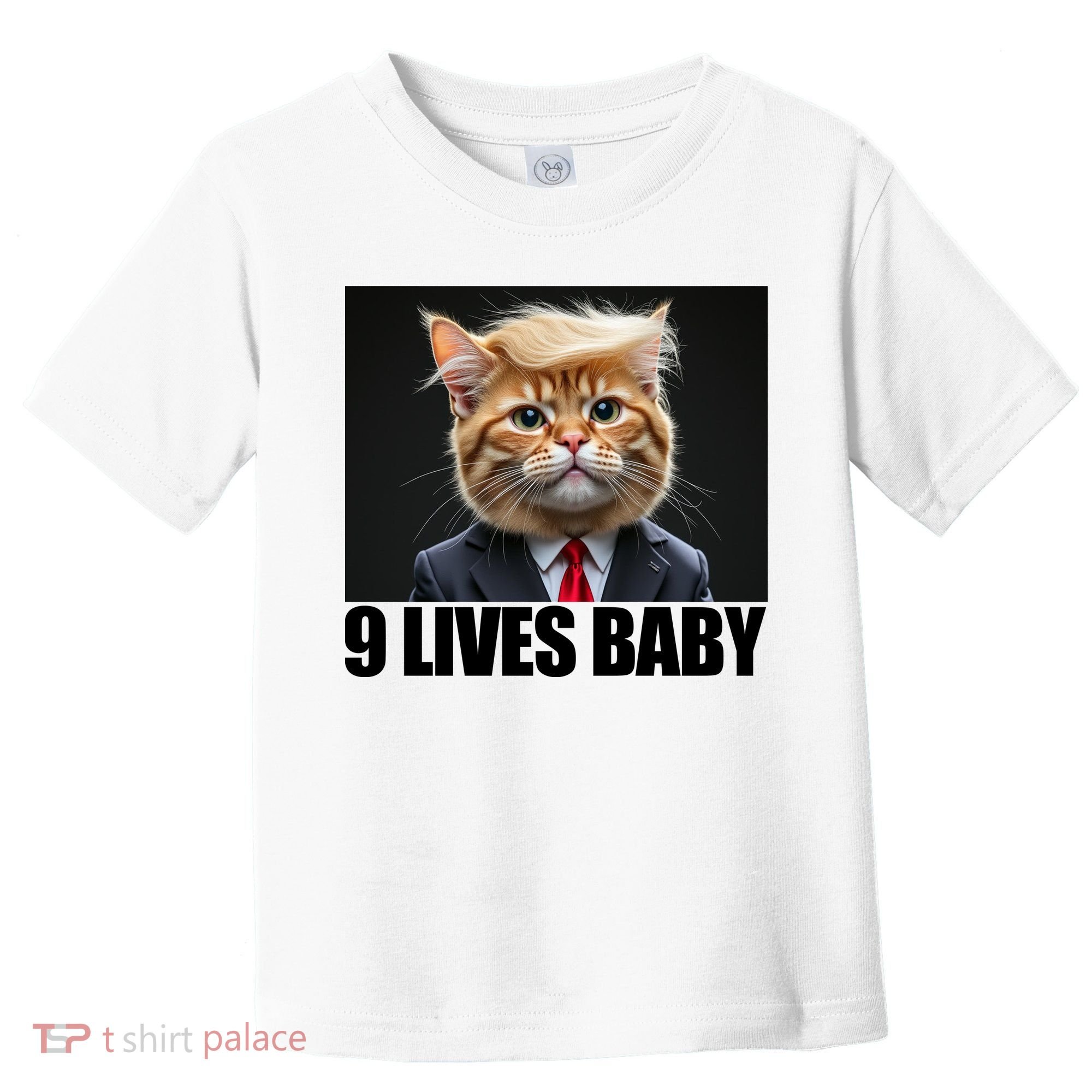 Cat Trump 9 Lives Baby Toddler T-Shirt