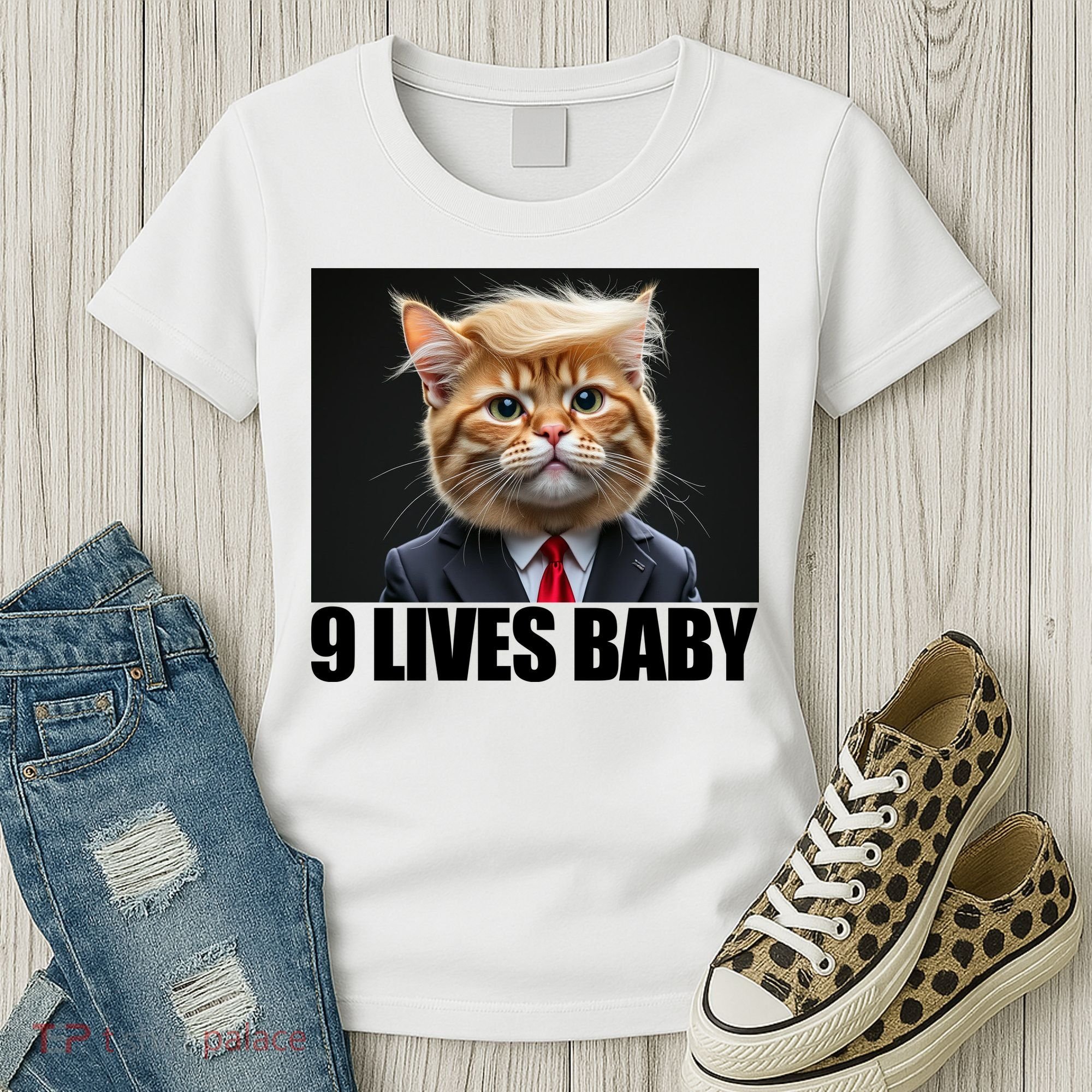 Cat Trump 9 Lives Baby Women's T-Shirt