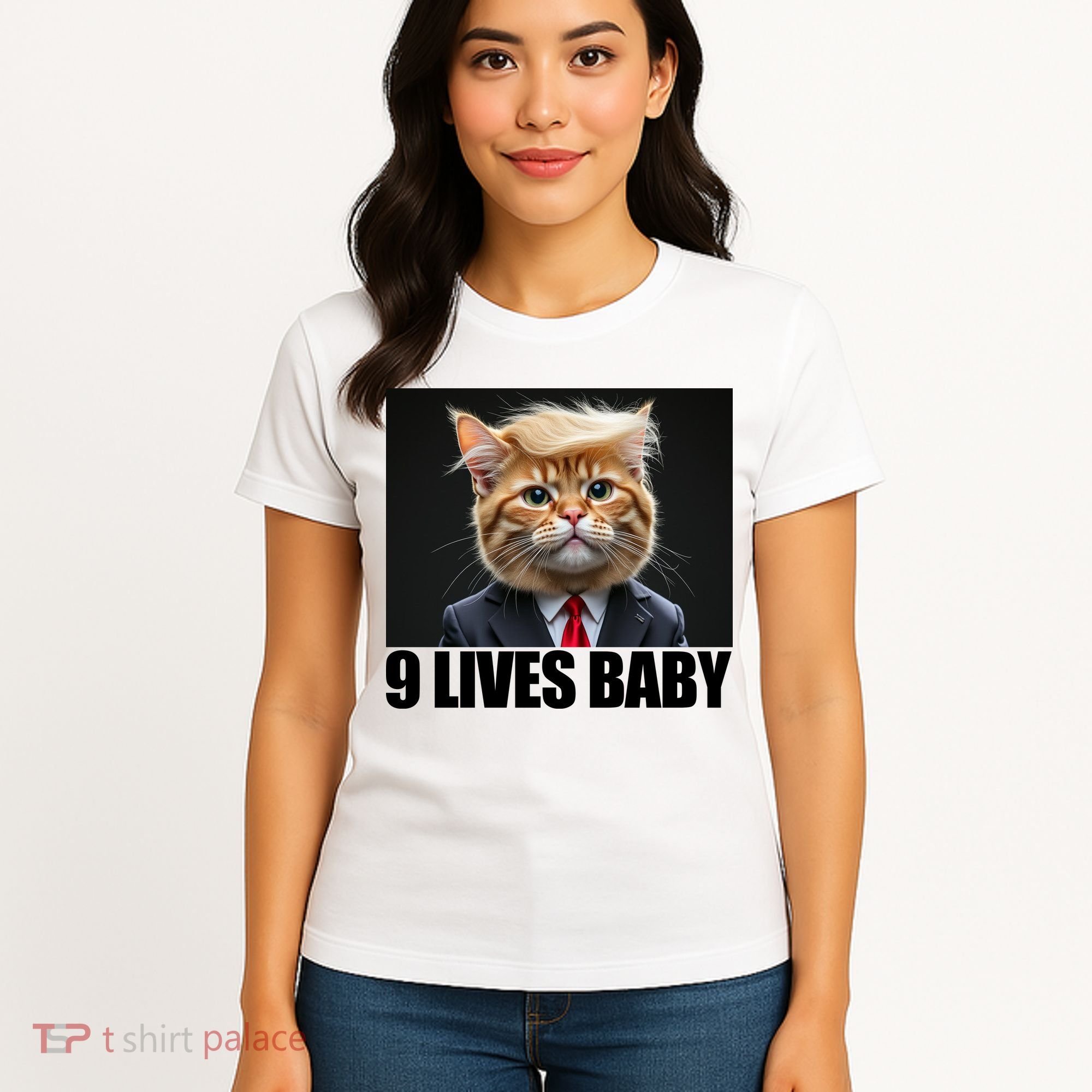 Cat Trump 9 Lives Baby Women's T-Shirt