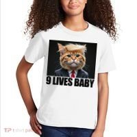 Cat Trump 9 Lives Baby Kids T-Shirt thumb 2
