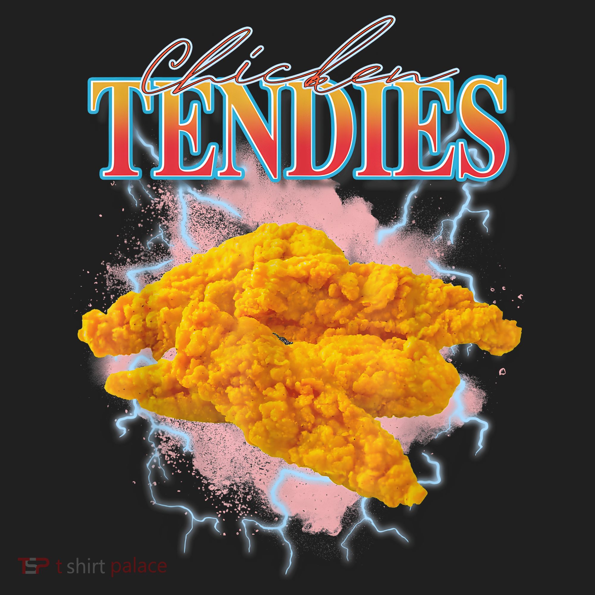 Chicken Tendies 90s Bootleg Style Foodie Funny Meme Women's Sweatshirt
