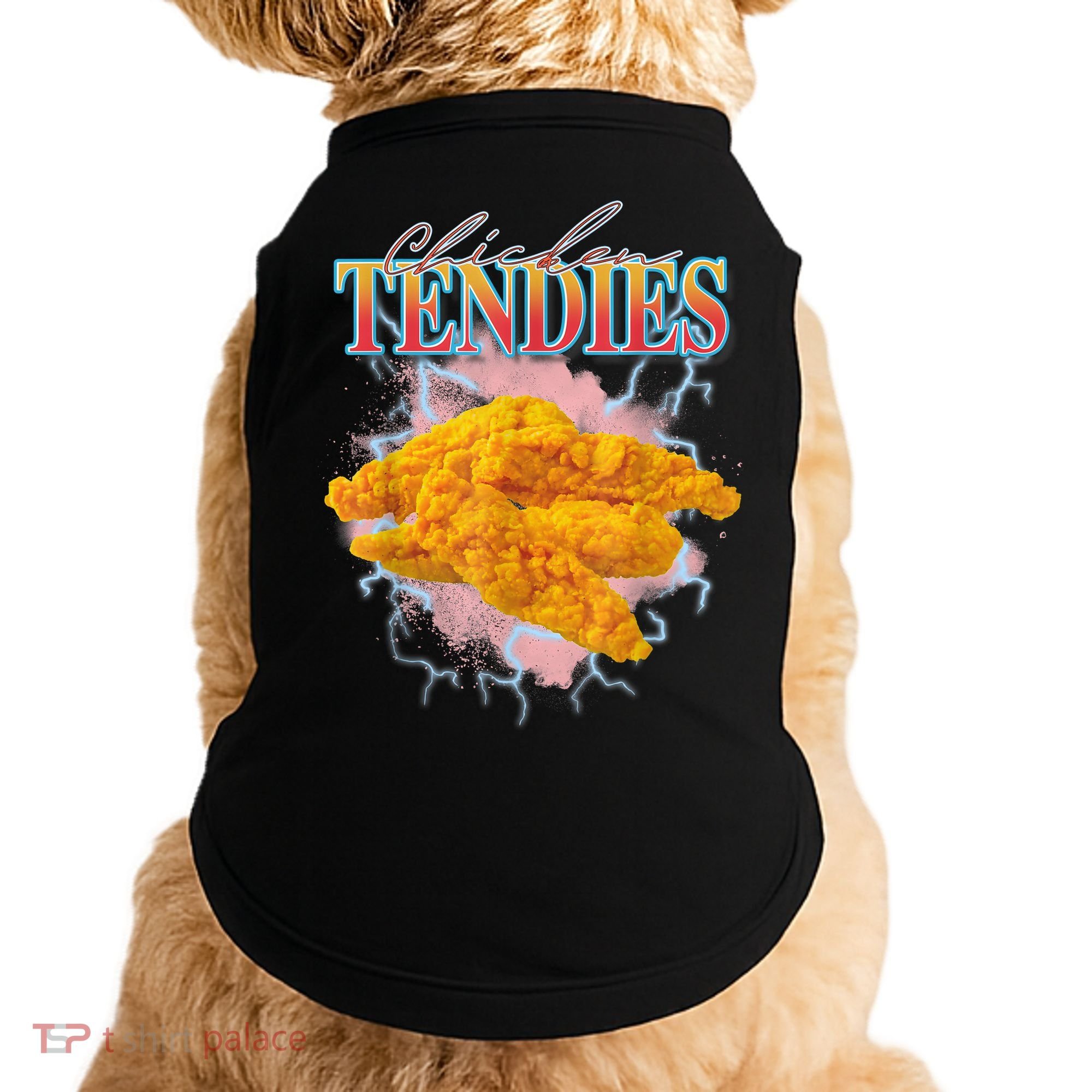 Chicken Tendies 90s Bootleg Style Foodie Funny Meme Doggie Tank