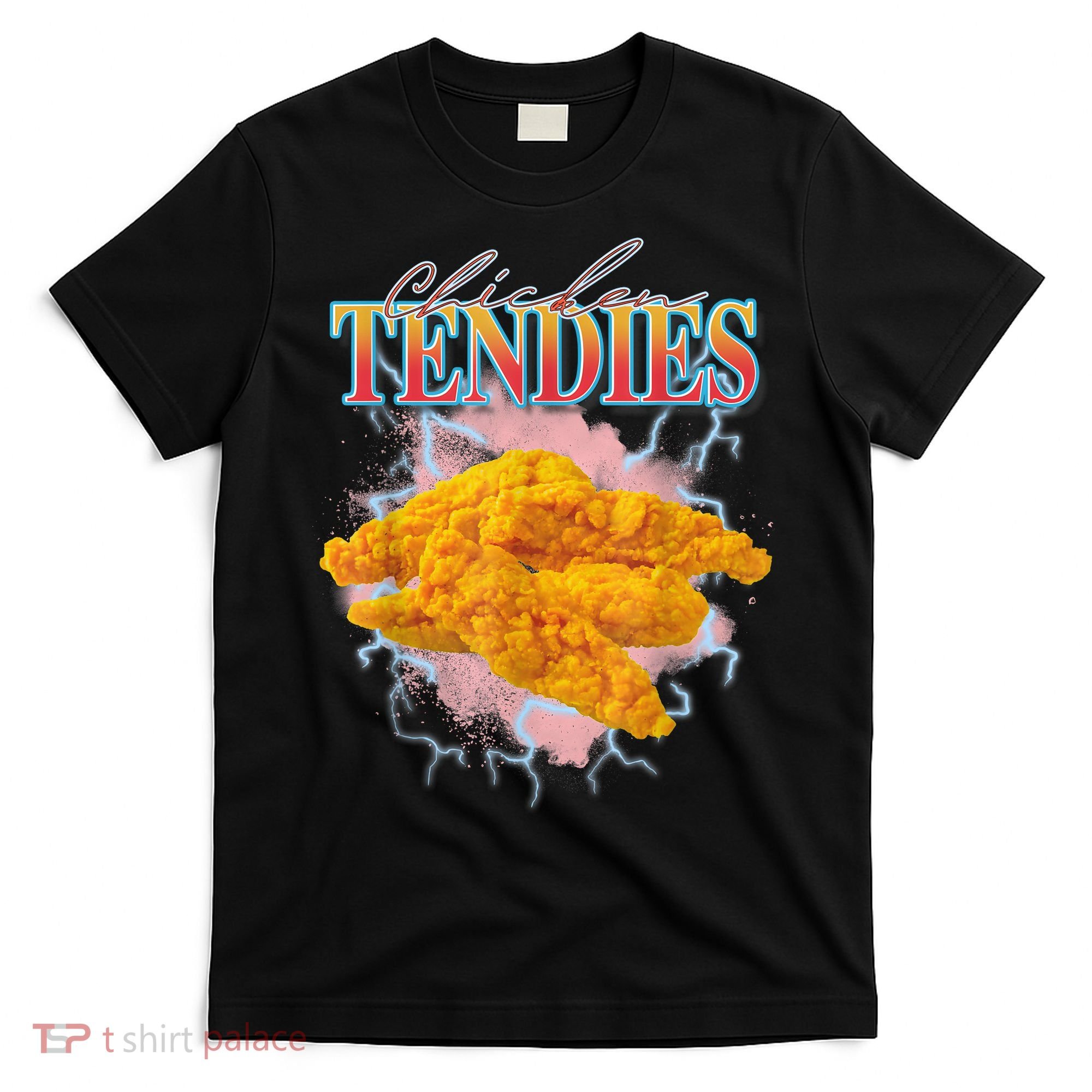 Chicken Tendies 90s Bootleg Style Foodie Funny Meme T-Shirt