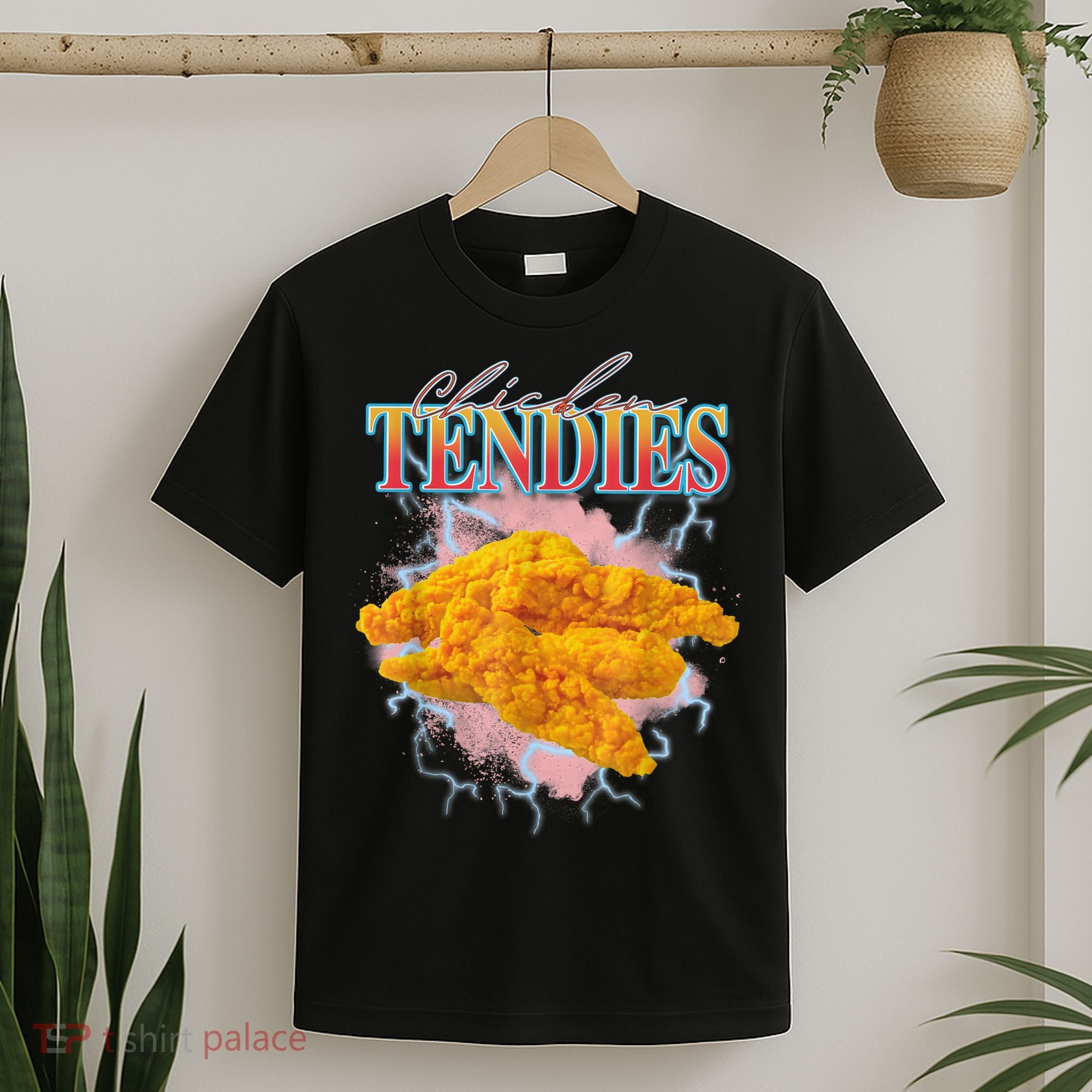 Chicken Tendies 90s Bootleg Style Foodie Funny Meme T-Shirt