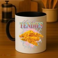 Chicken Tendies 90s Bootleg Style Foodie Funny Meme Coffee Mug thumb 4