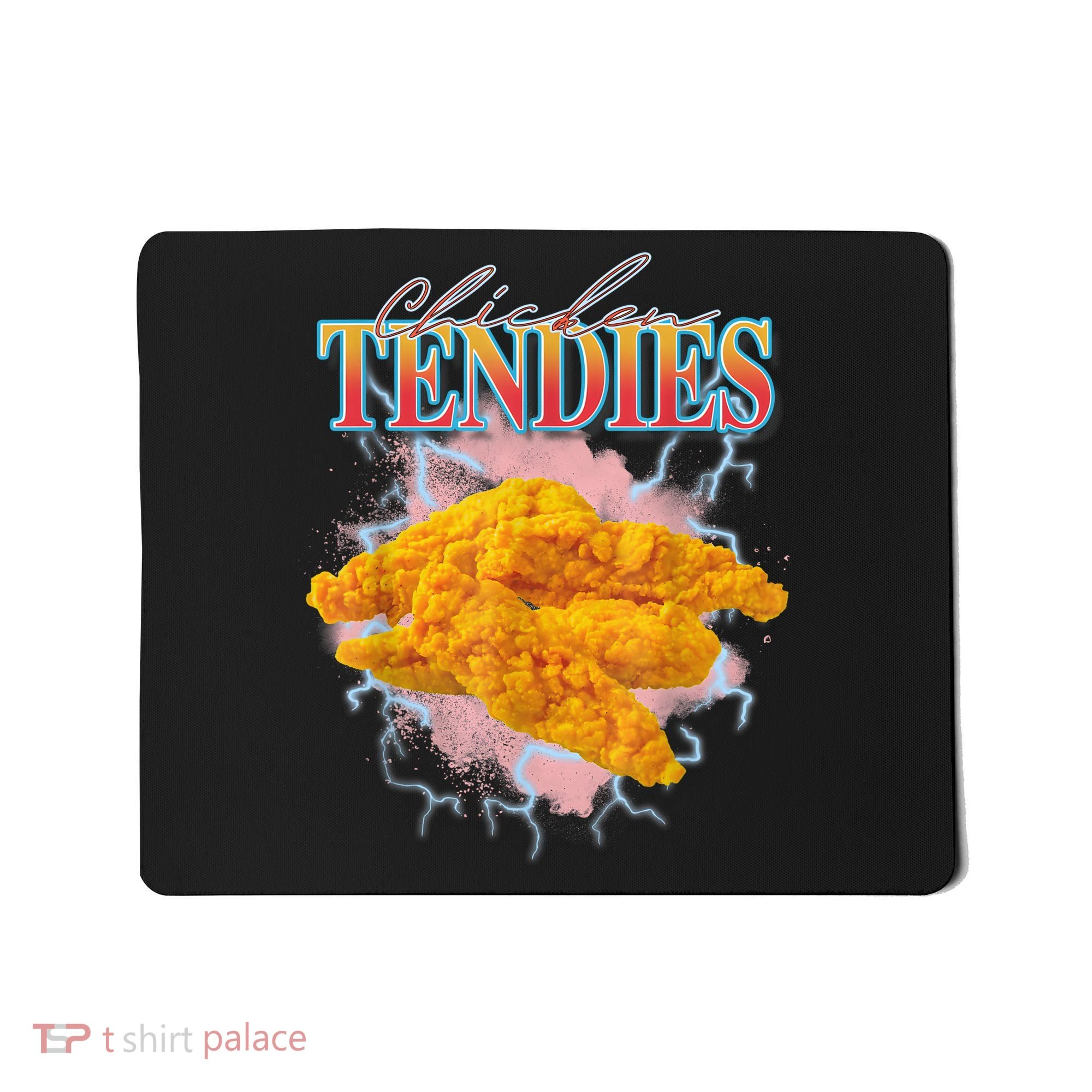 Chicken Tendies 90s Bootleg Style Foodie Funny Meme Mousepad
